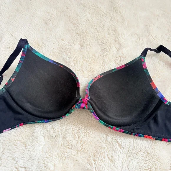 🌺 Victoria’s Secret Floral Push‑Up Bra – 34A | Barbiecore | Tropical Print l - Picture 9 of 11